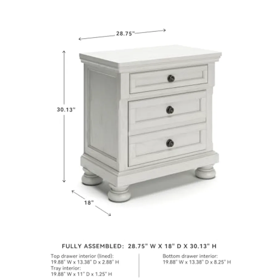 Robbinsdale Traditional 2 Drawer Night Stand view 3