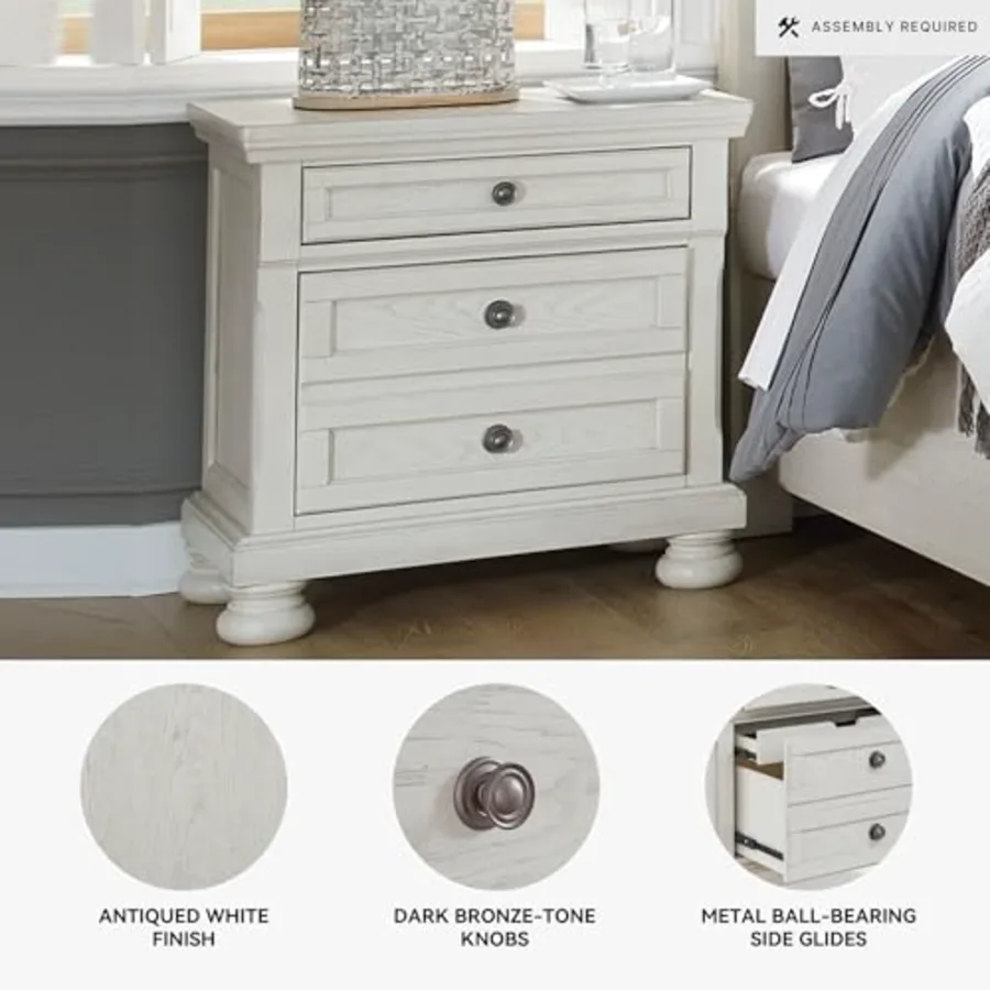 Robbinsdale Traditional 2 Drawer Night Stand view 4