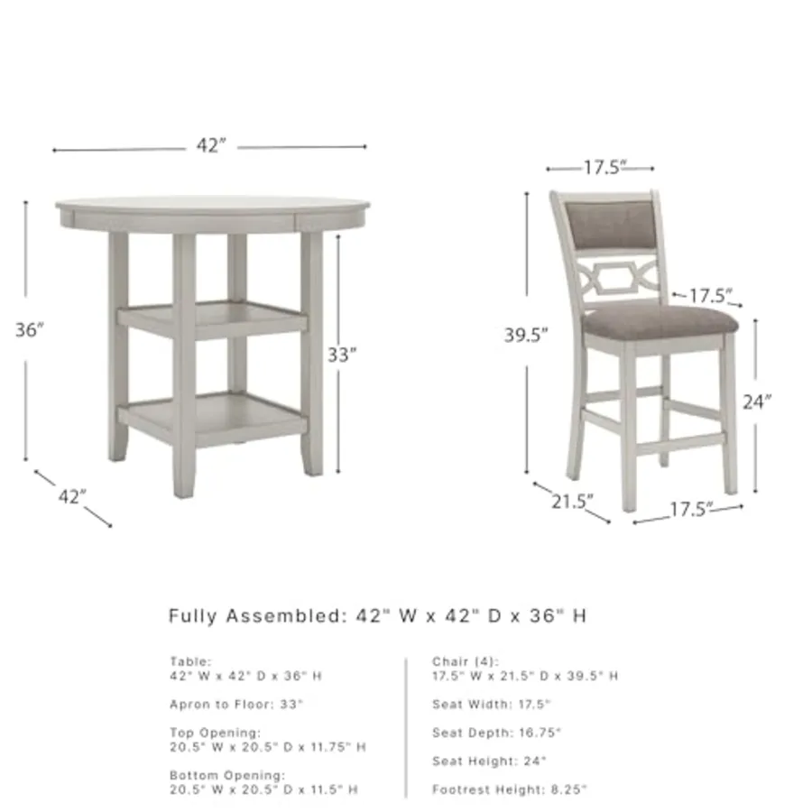 Round Dining Table Set for 4 view 2