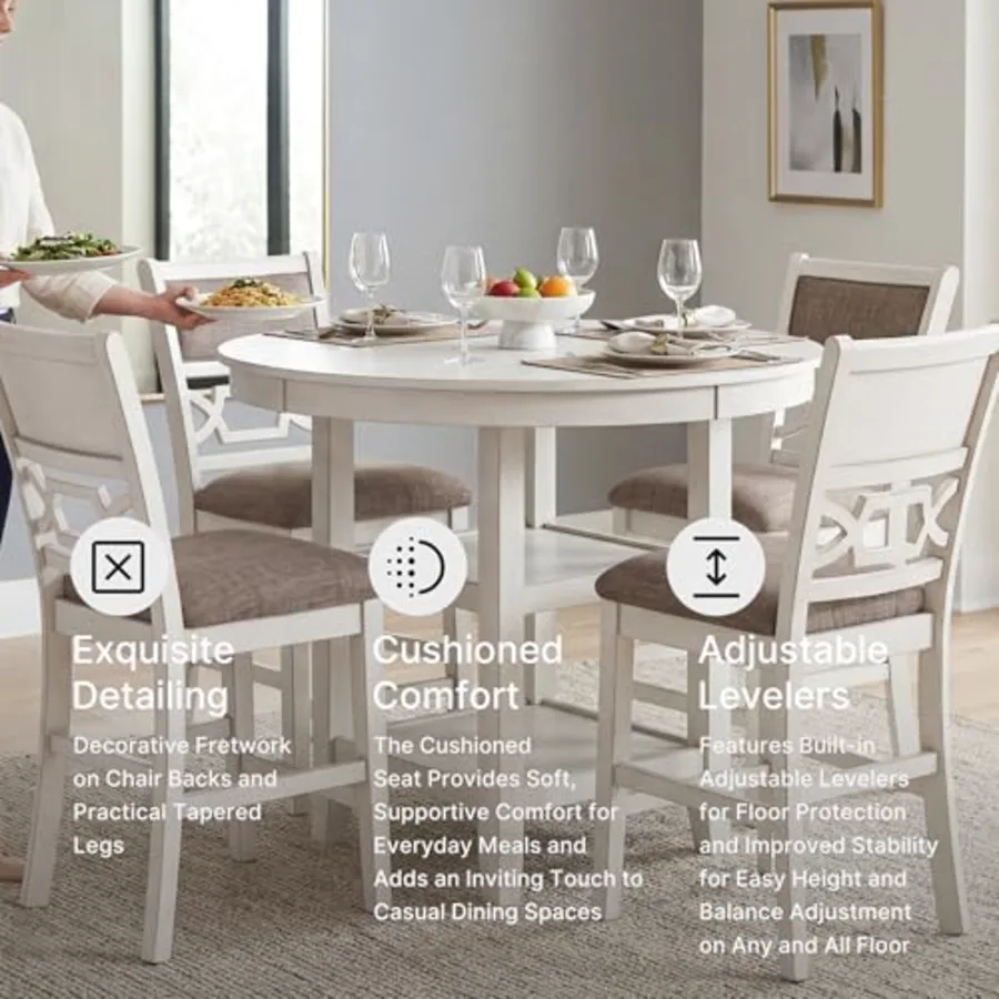 Round Dining Table Set for 4 view 3