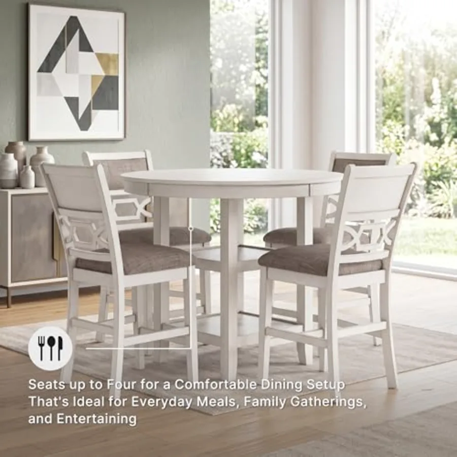 Round Dining Table Set for 4 view 5