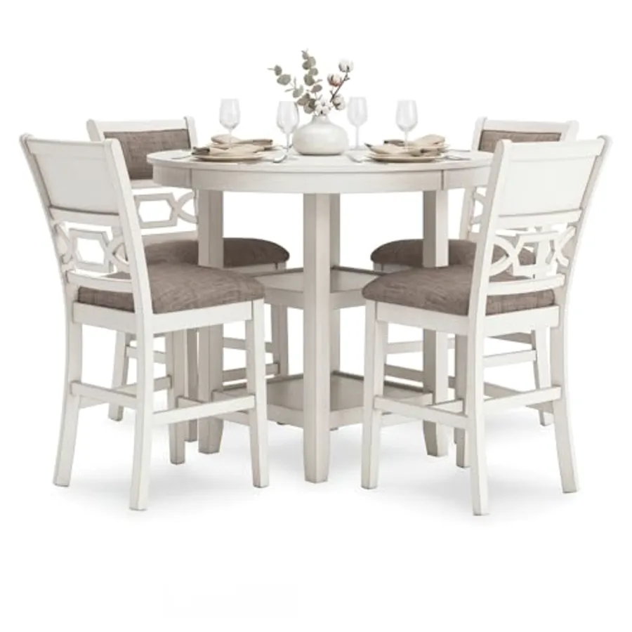 Round Dining Table Set for 4