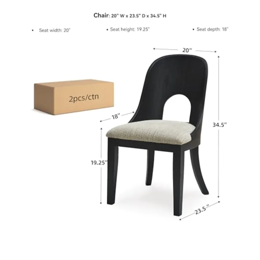 Rowanbeck Contemporary Armless Herringbone Upholstered Dining view 3