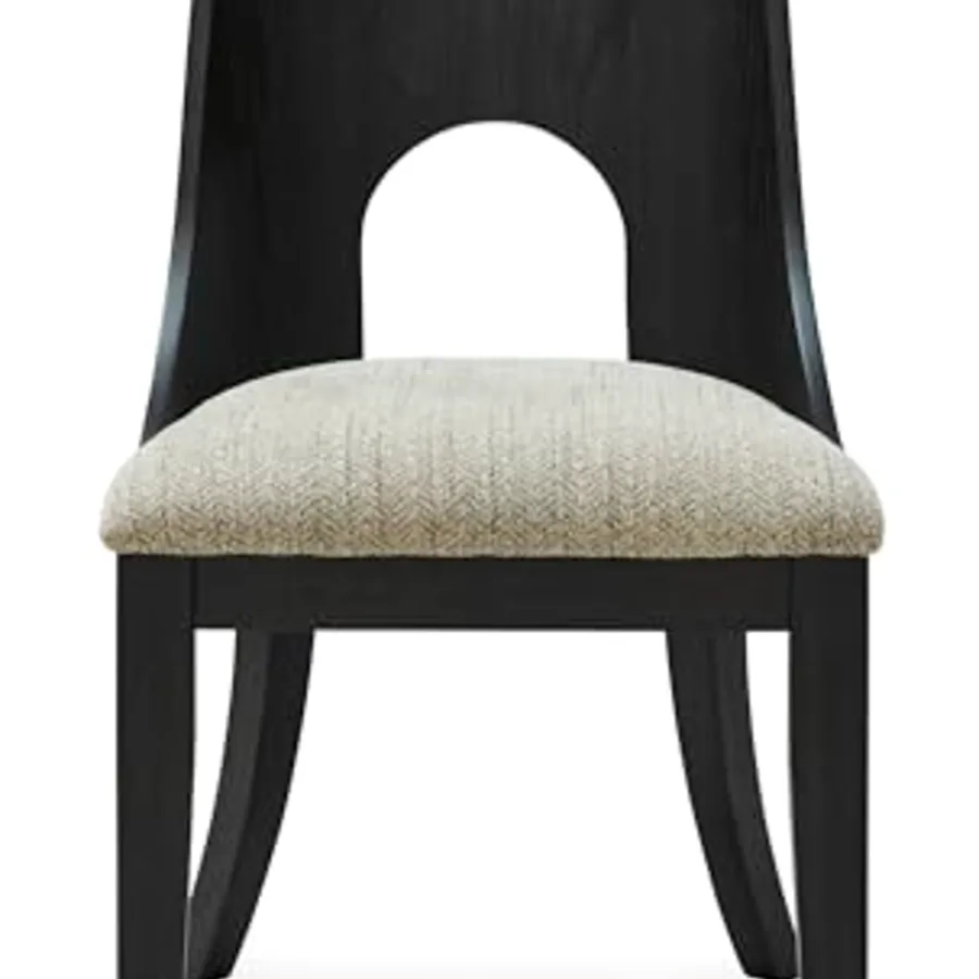 Rowanbeck Contemporary Armless Herringbone Upholstered Dining view 4