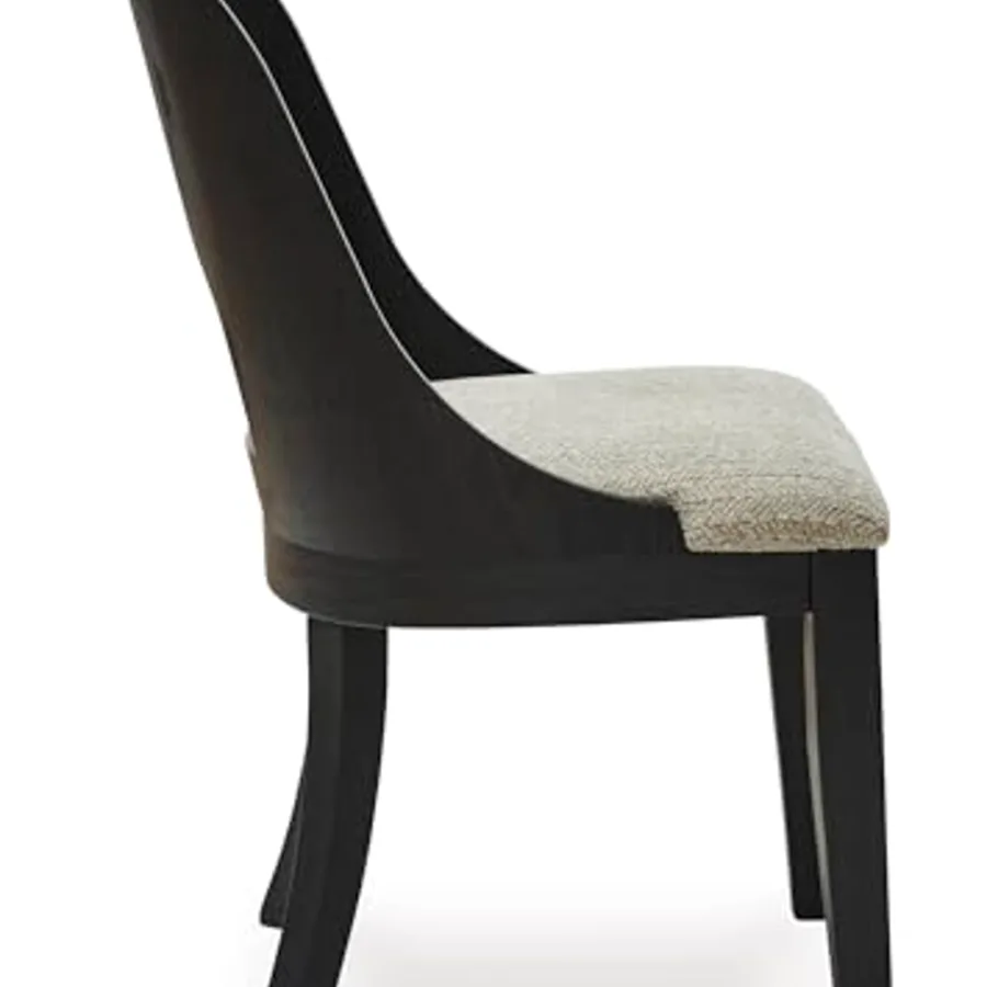 Rowanbeck Contemporary Armless Herringbone Upholstered Dining view 5