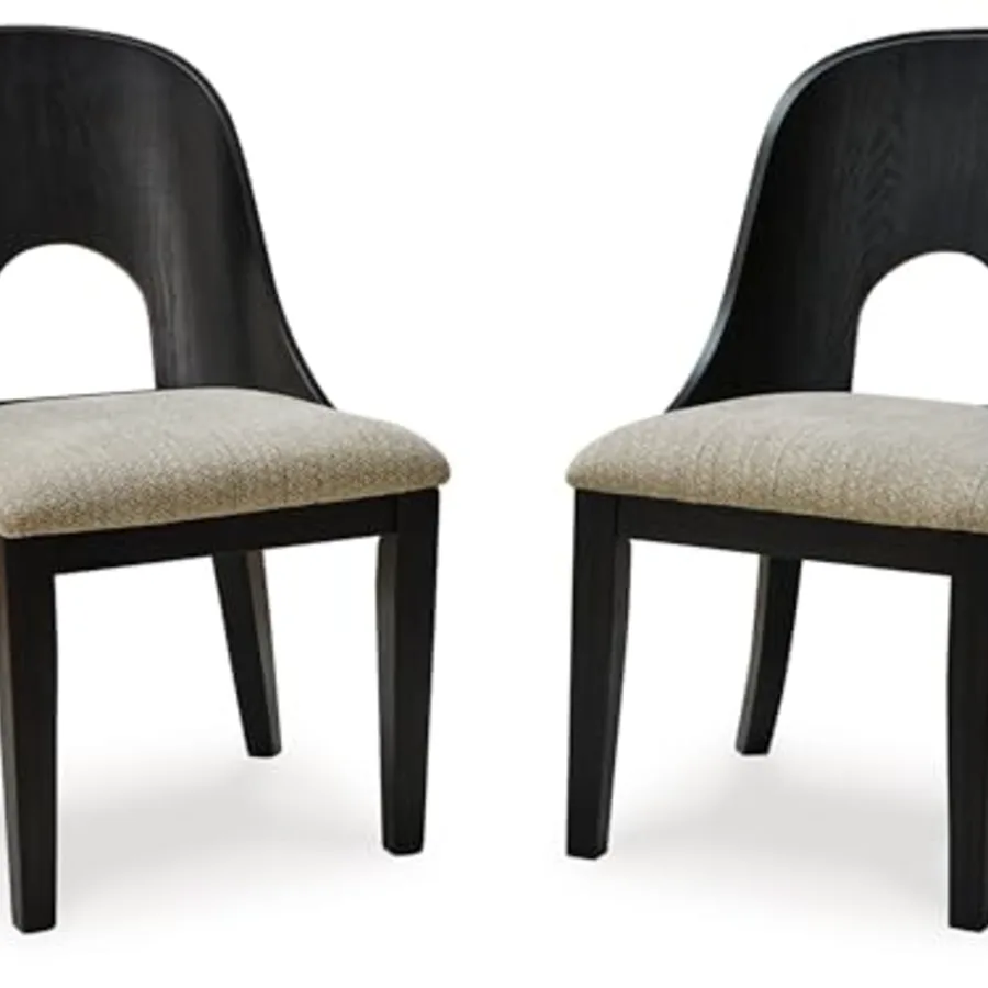 Rowanbeck Contemporary Armless Herringbone Upholstered Dining
