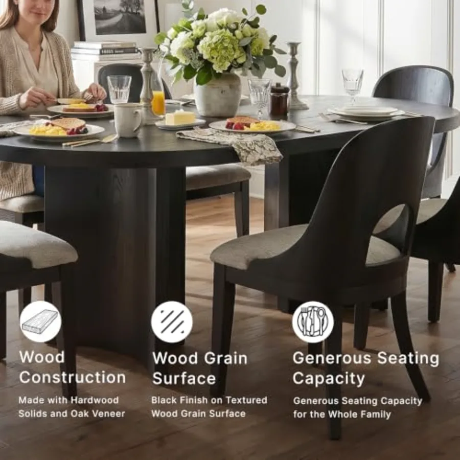 Rowanbeck Minimalist Dining Table for 8 People view 4