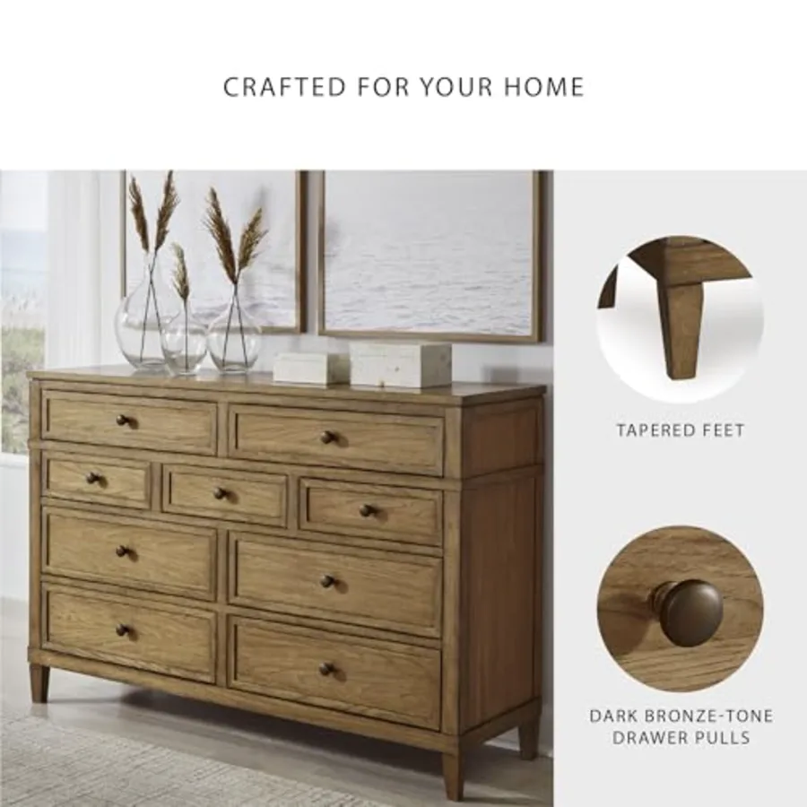 Sharlance Transitional 9-Drawer Dresser with Felt-Lined Top view 5