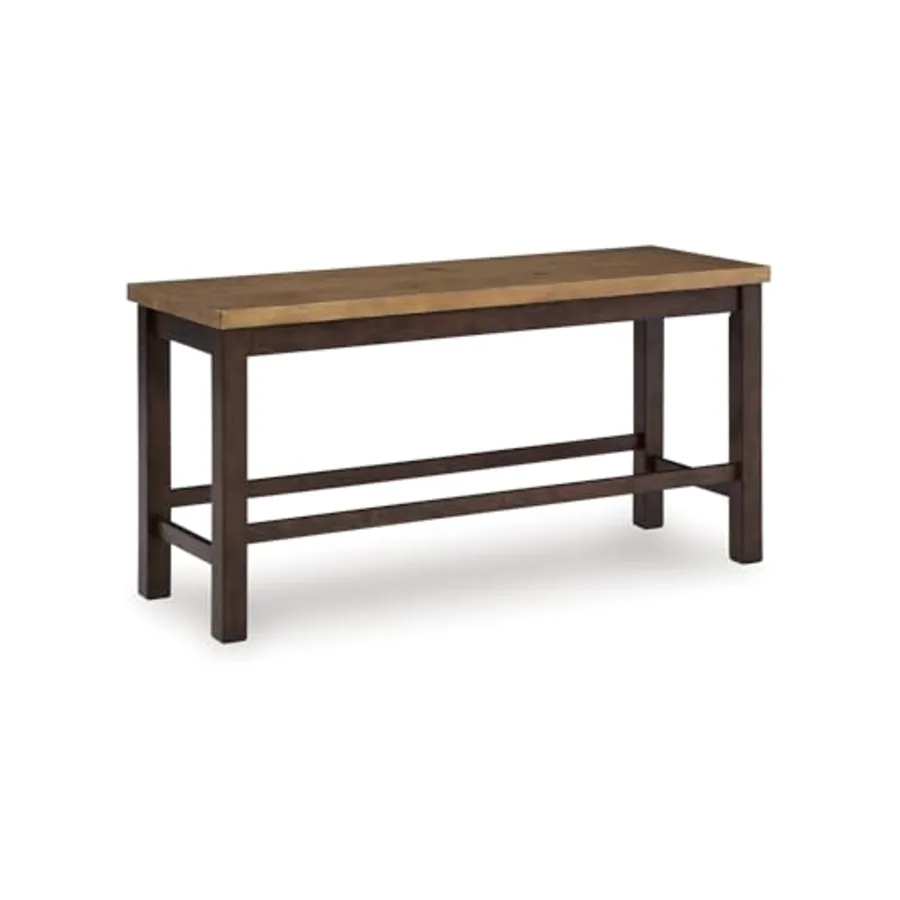 Sharlander Casual Counter Height Dining Bench with Foot Rest