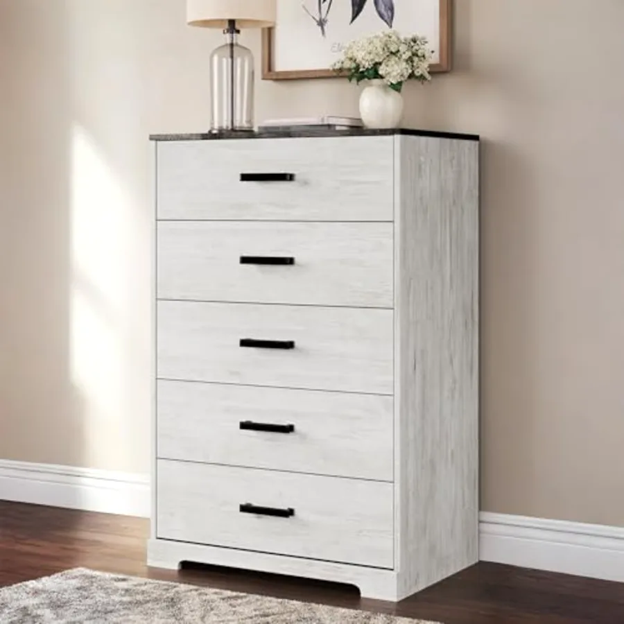 Shawburn Rustic 5 Drawer Chest of Smooth-Gliding Drawers view 2
