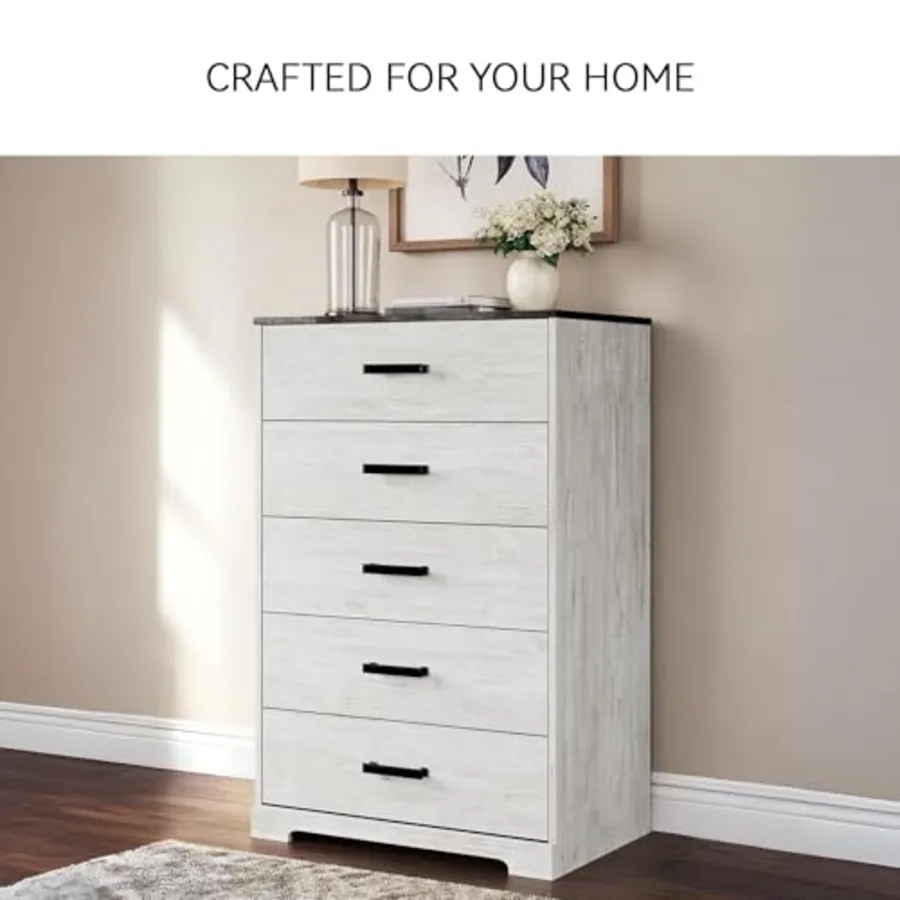 Shawburn Rustic 5 Drawer Chest of Smooth-Gliding Drawers view 5