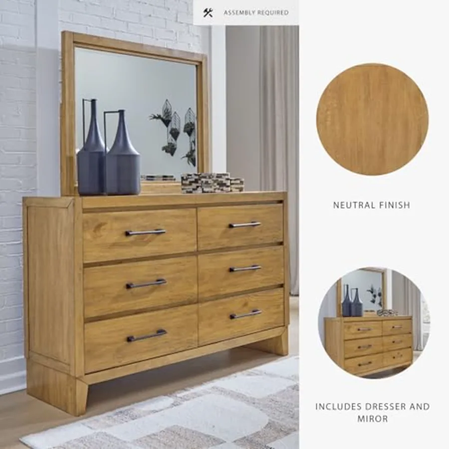 Sherbana 6-Drawer Dresser and Mirror view 4
