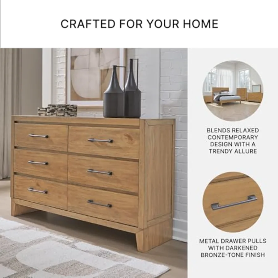 Sherbana Casual 6-Drawer Dresser with Safety Stop view 5