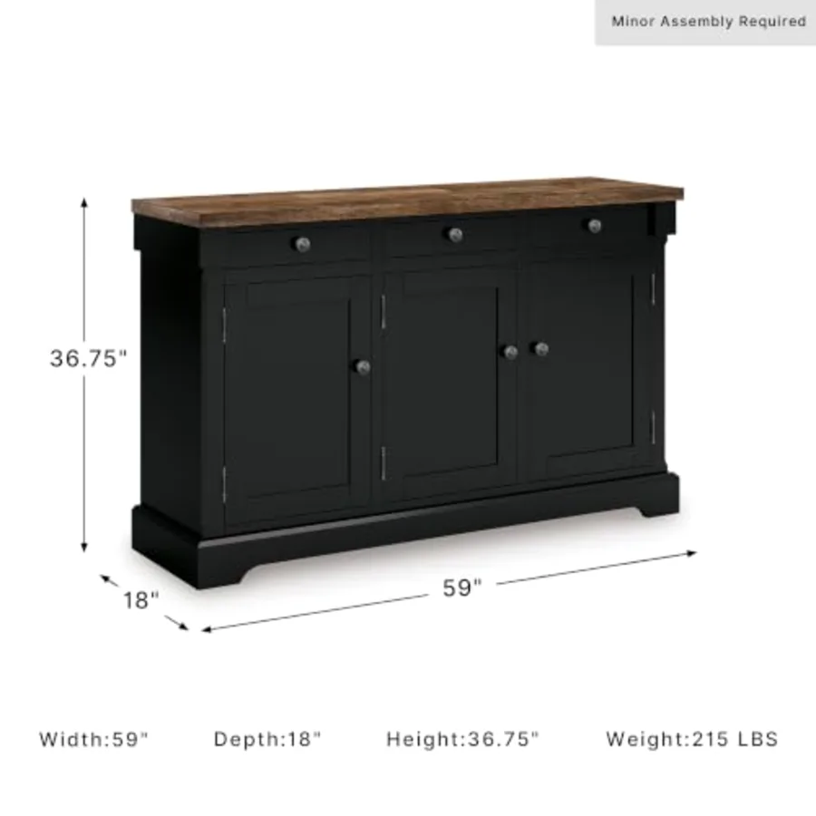 Sideboard Buffet Cabinet with Storage view 2