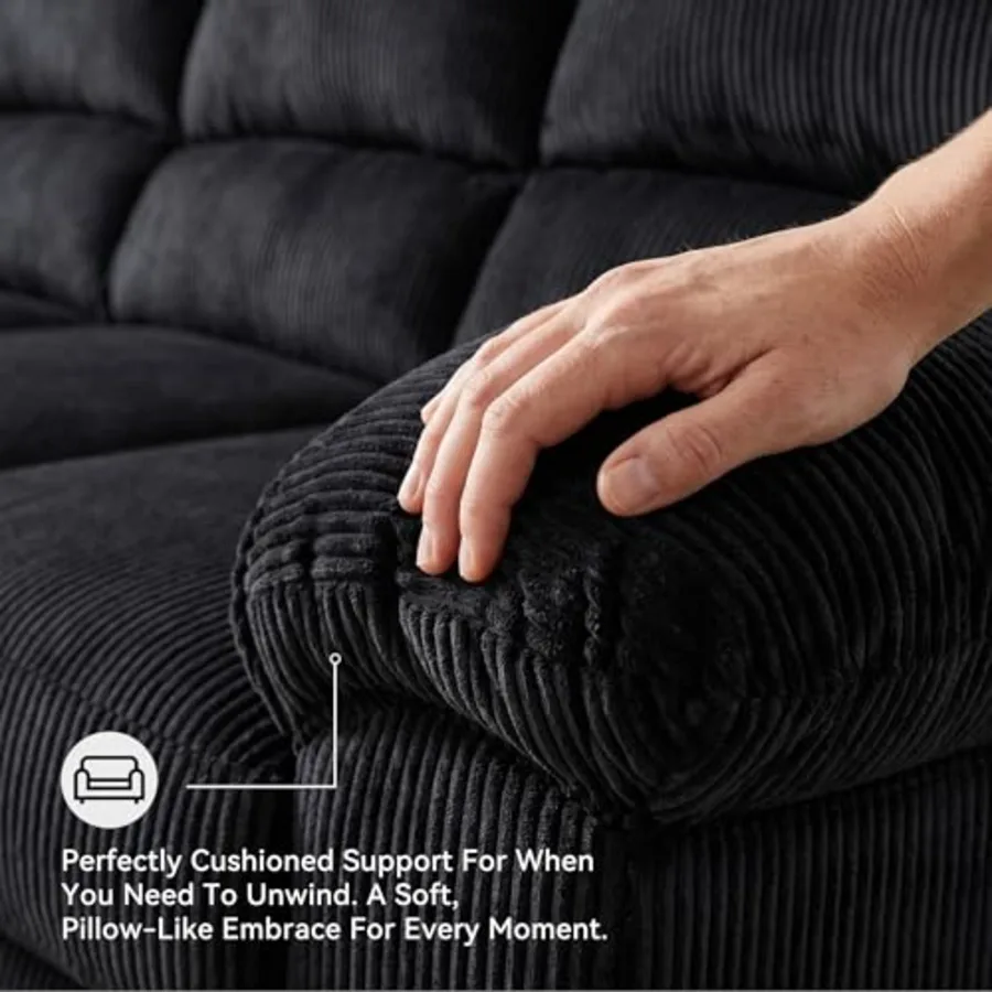 SimpleJoy Corduroy Sofa view 5