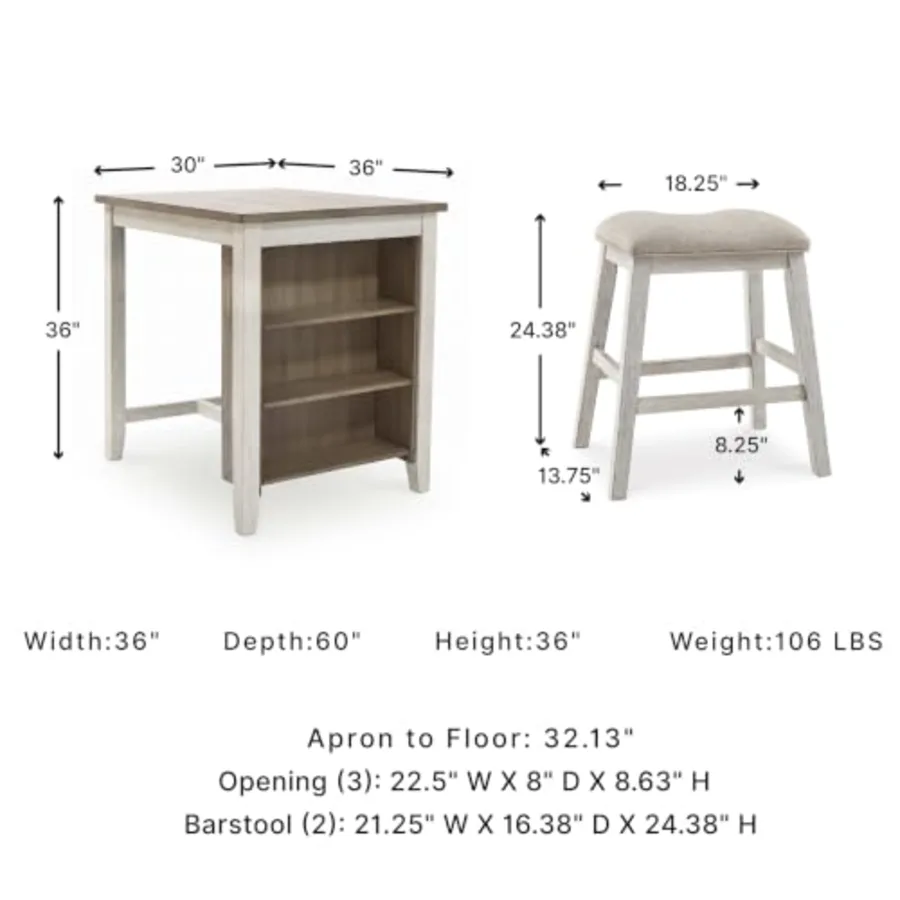 Skempton 3-Piece Counter Height Dining Table Set view 2
