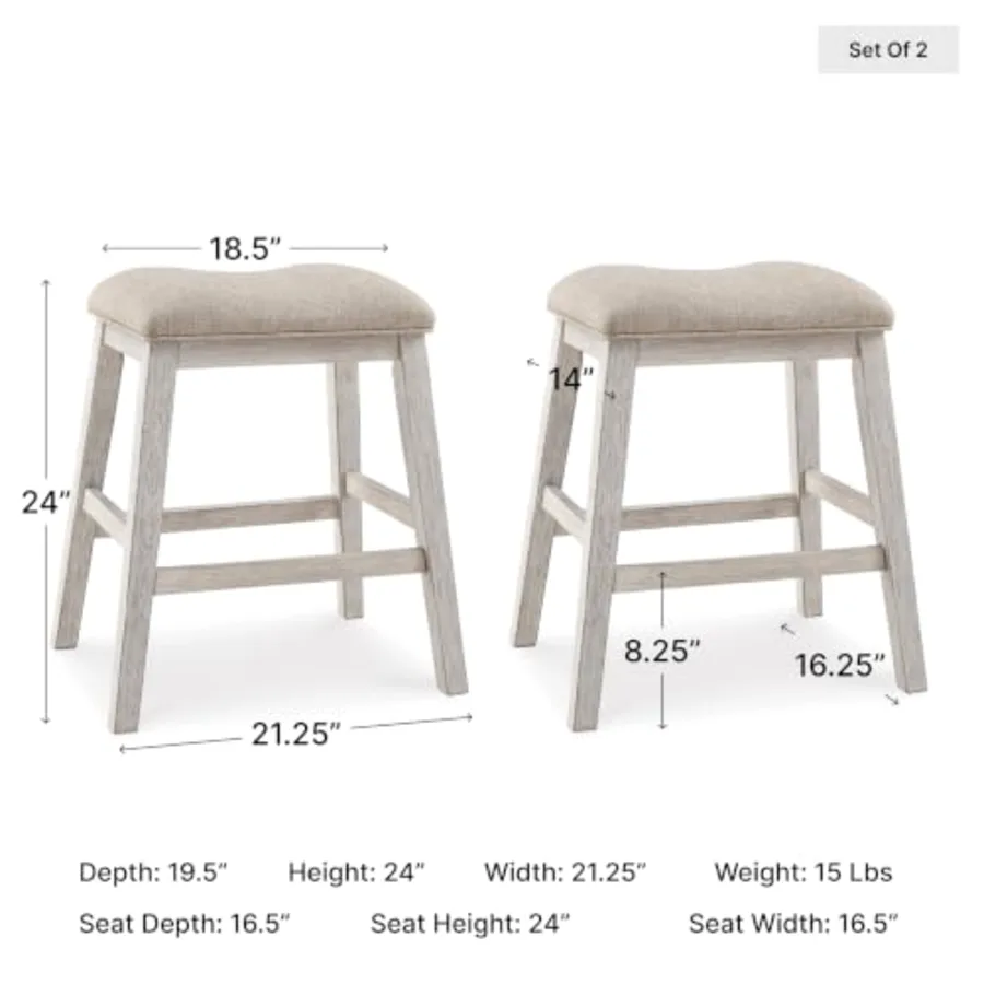 Skempton Modern 24" Counter Height Upholstered Barstool view 3
