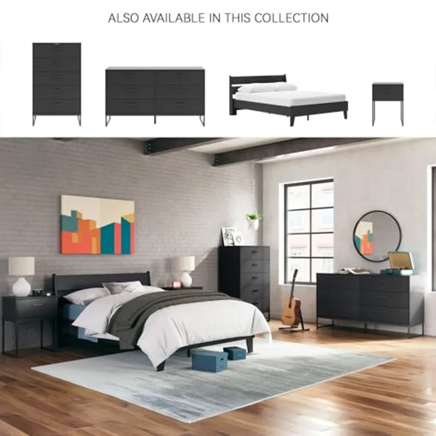 Socalle Modern 1-Drawer Nightstand view 5