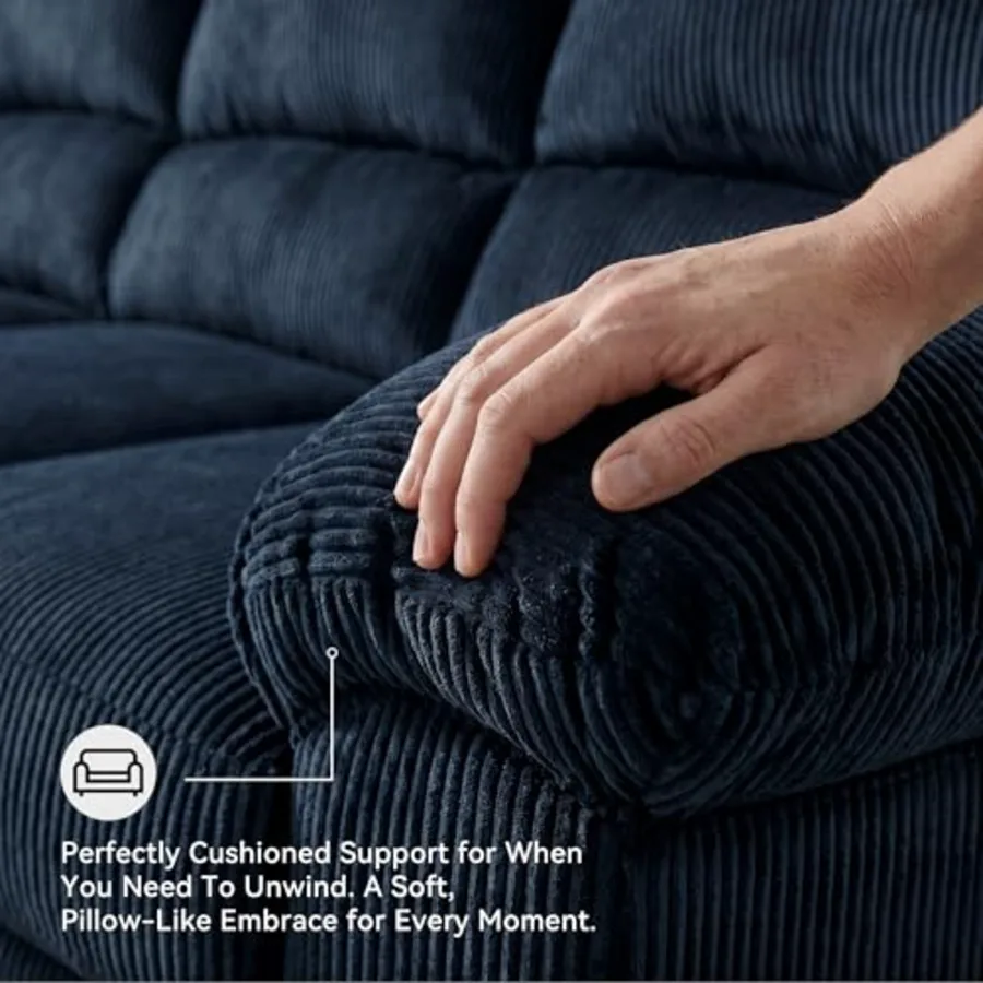 Sofa 83-in Navy Corduroy view 5