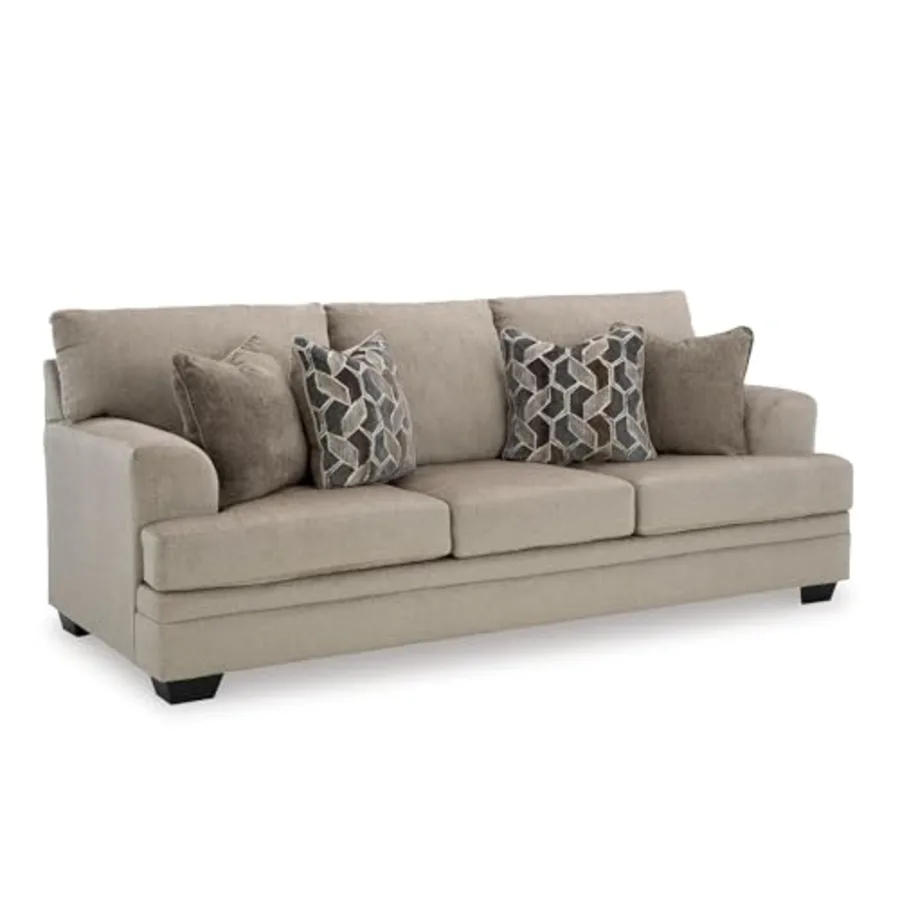 Sofa Couch Taupe Chenille