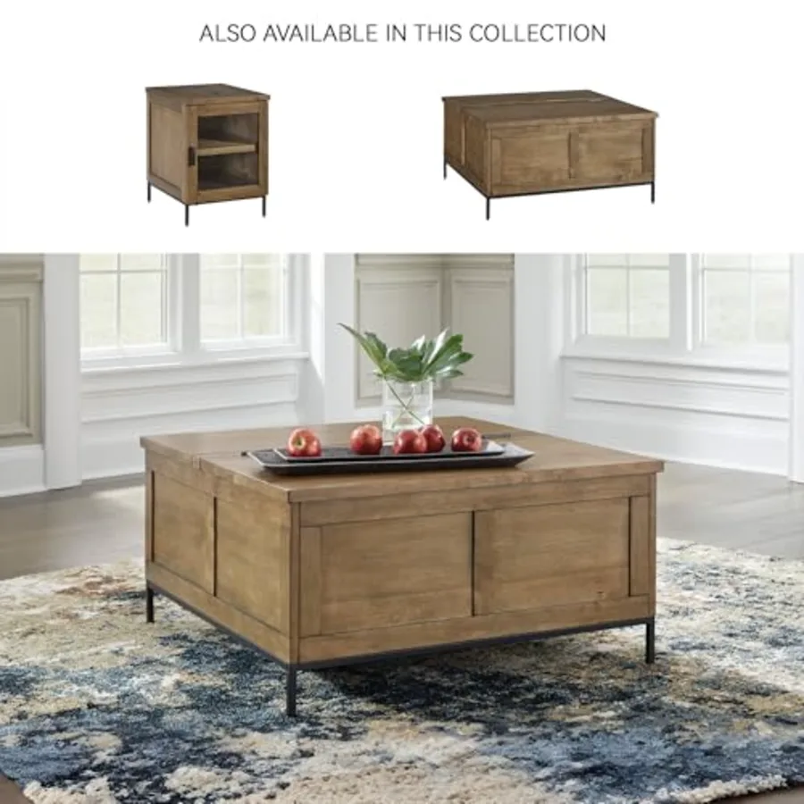 Square Lift-Top Coffee Table with Storage view 5