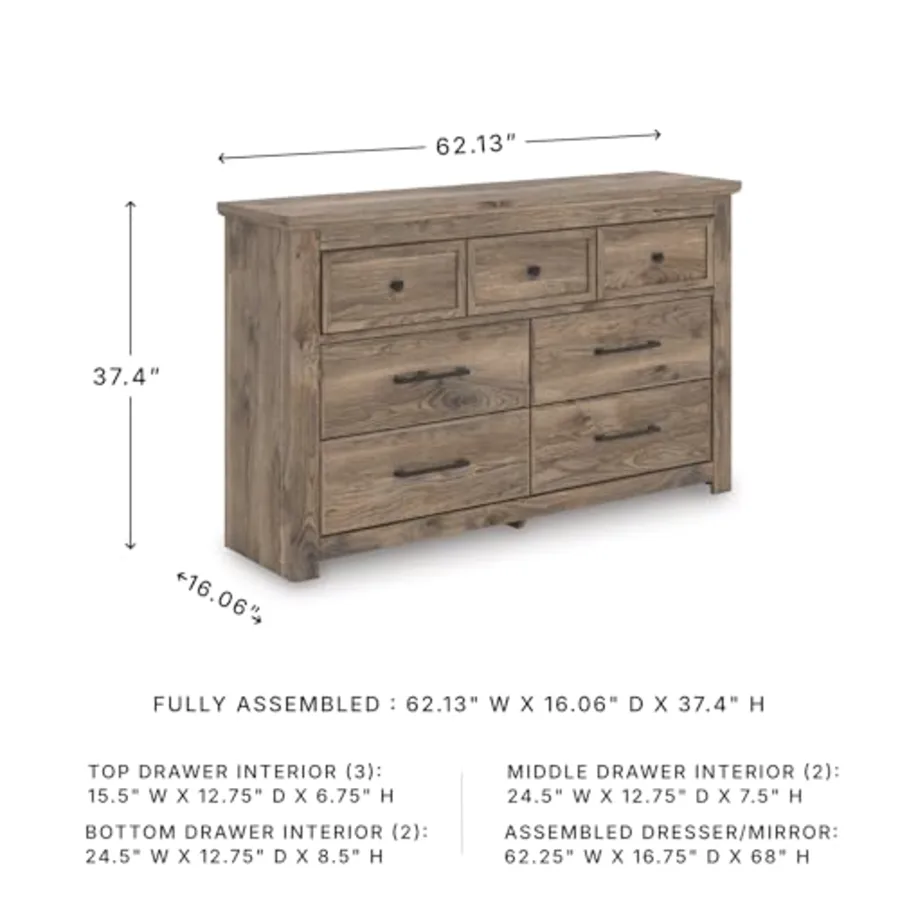 Stanziford Casual 7-Drawer Dresser with Wood Finish view 3