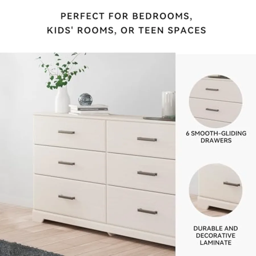 Stelsie 6 Drawer Bedroom Dresser view 4