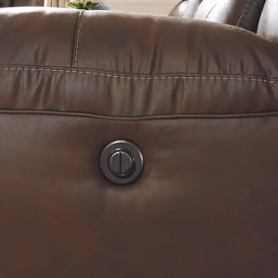 Stoneland Faux Leather Double Reclining Loveseat with Console view 3