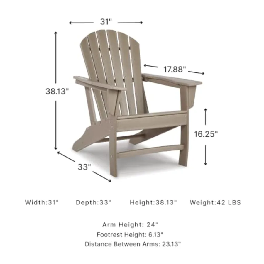 Sundown Treasure Outdoor Patio HDPE Adirondack Chair view 3