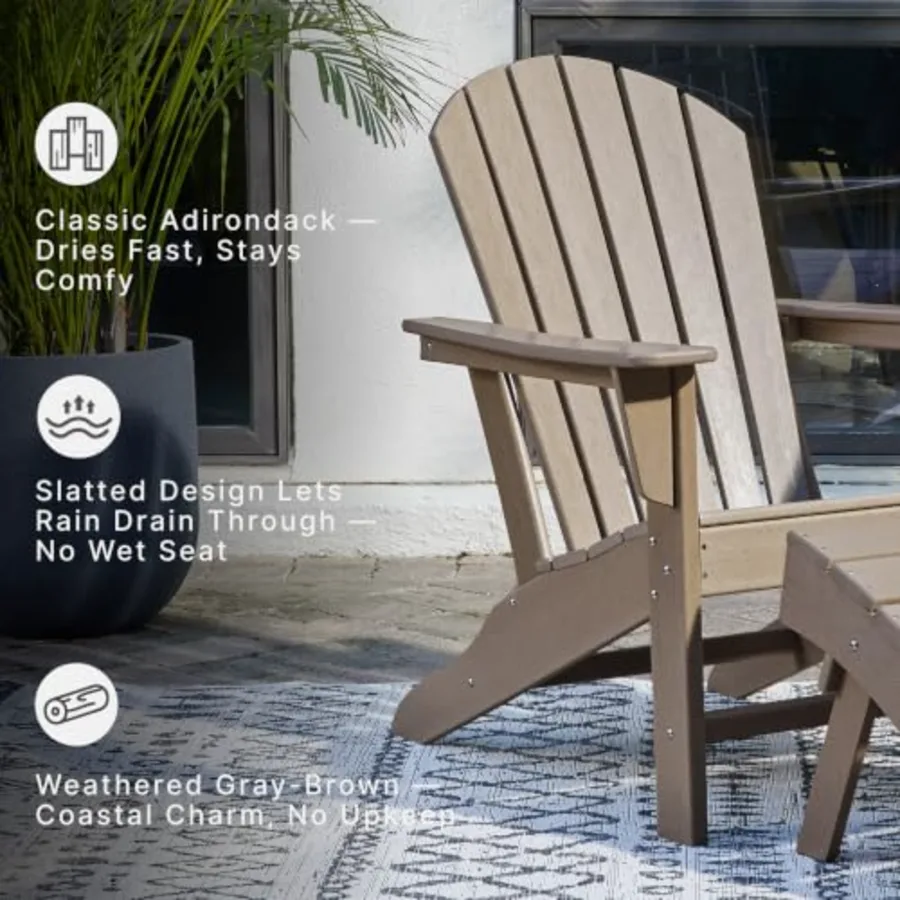 Sundown Treasure Outdoor Patio HDPE Adirondack Chair view 4