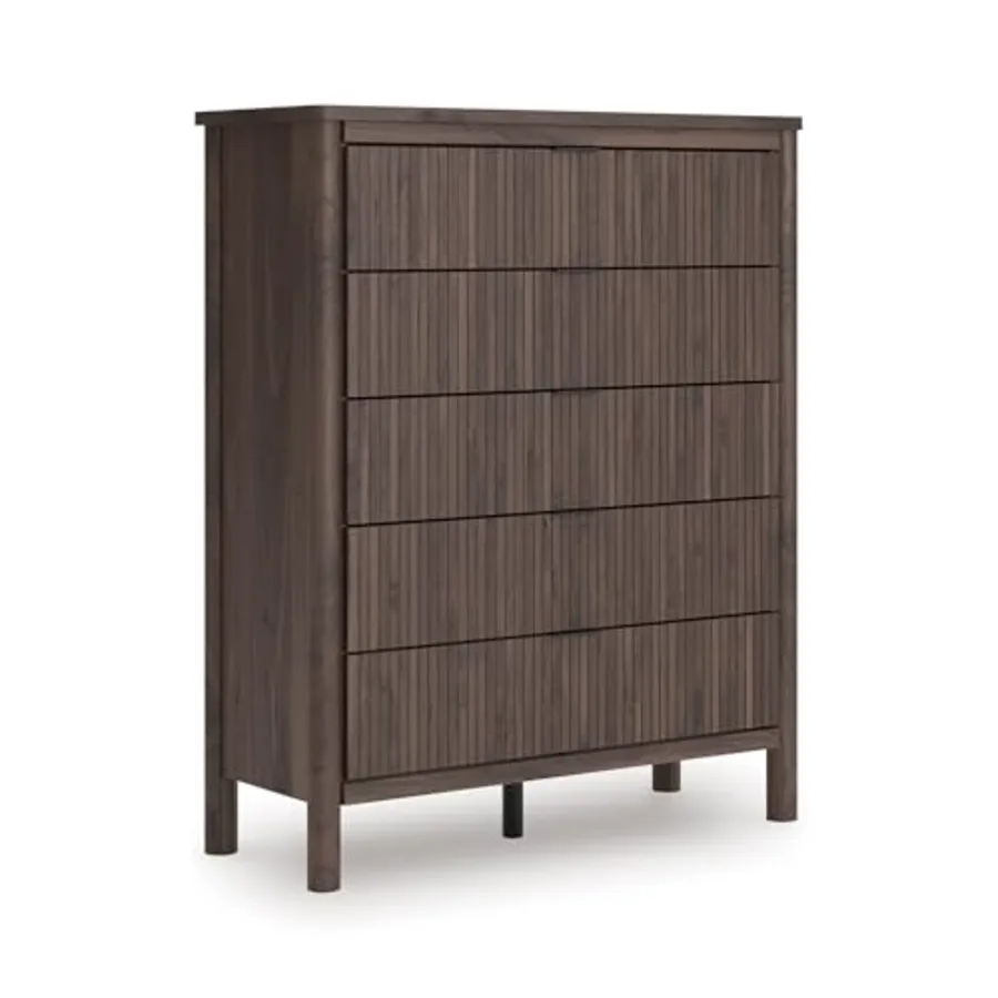 Symarro Vintage 5-Drawer Wide Chest with Easy Glide