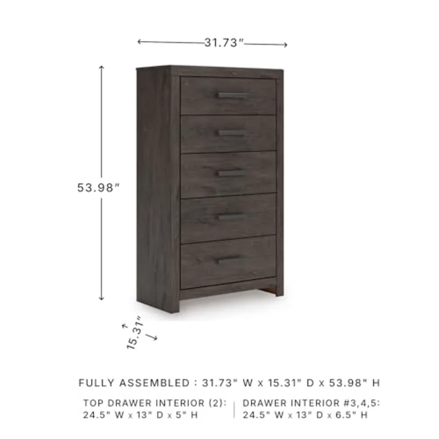 Tall 5 Drawer Chest of Drawers view 3