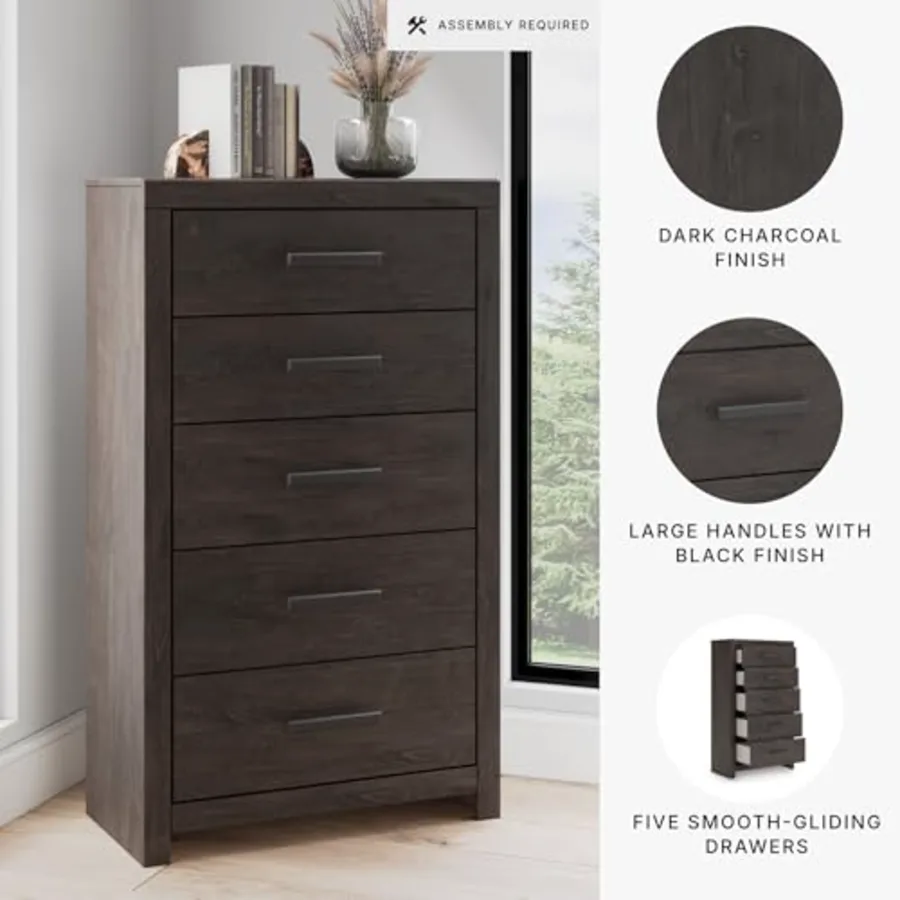 Tall 5 Drawer Chest of Drawers view 4