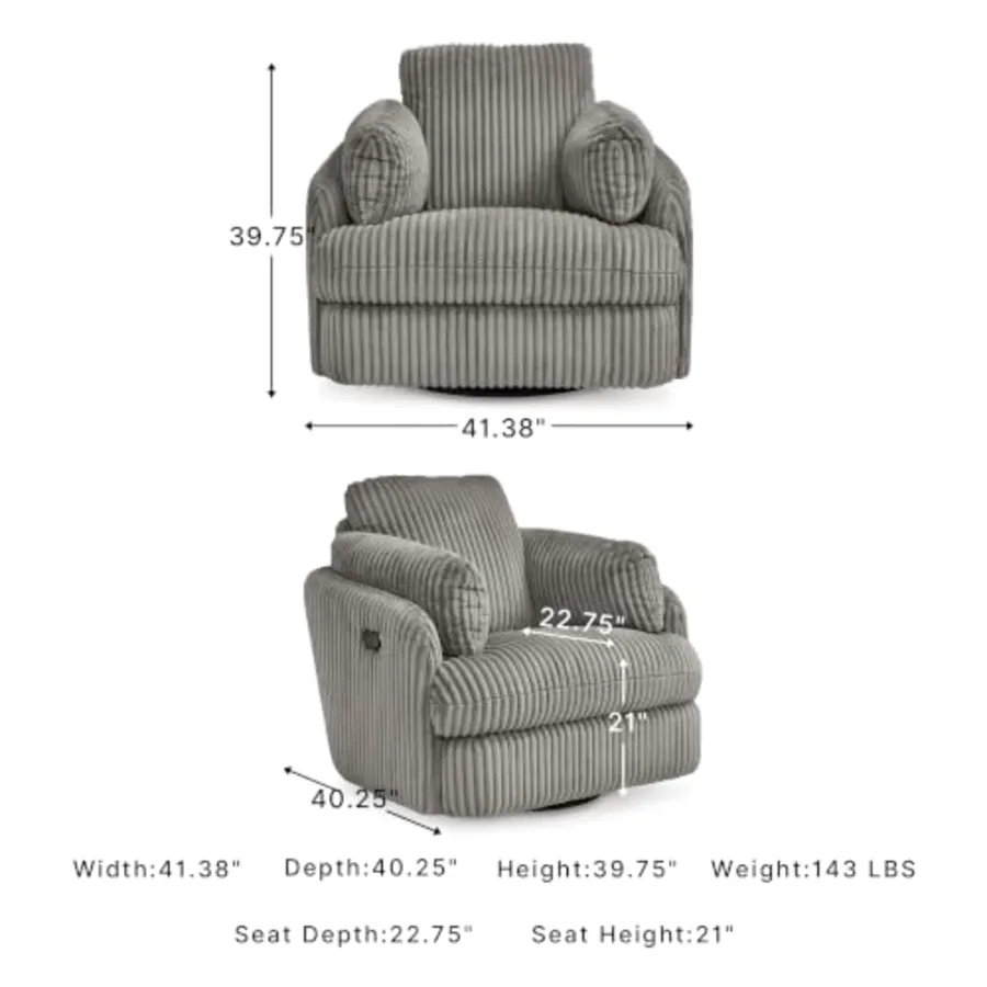 Tie-Breaker Swivel Glider Recliner view 3