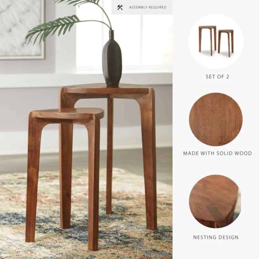 Triangular Nesting Side Tables view 4