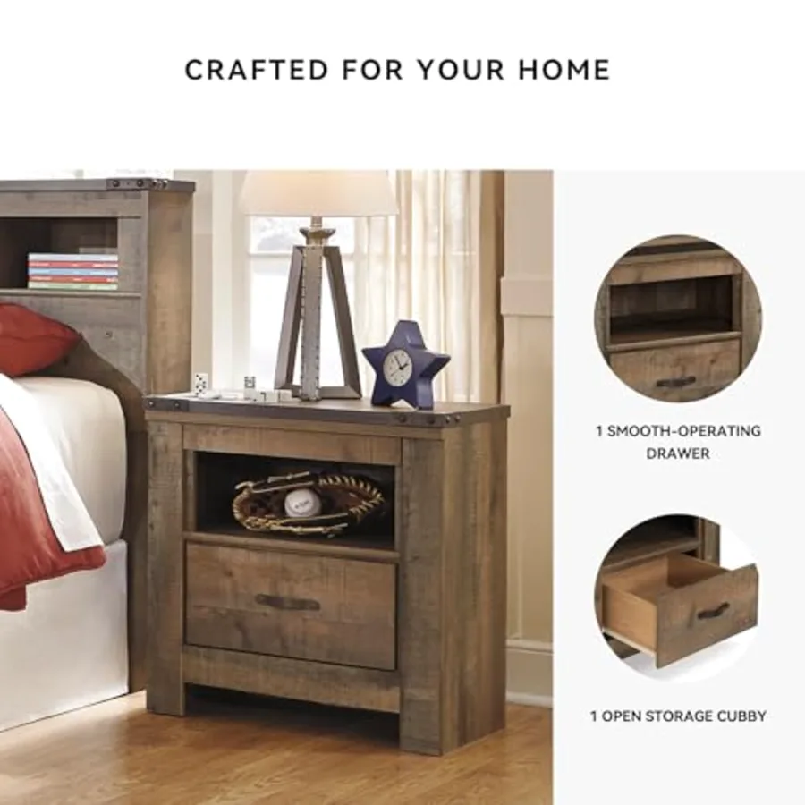 Trinell Nightstand with Charging Station view 5