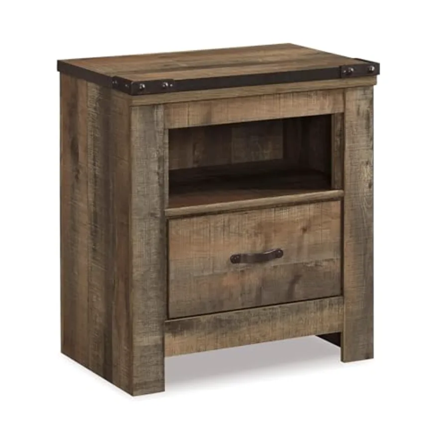 Trinell Nightstand with Charging Station