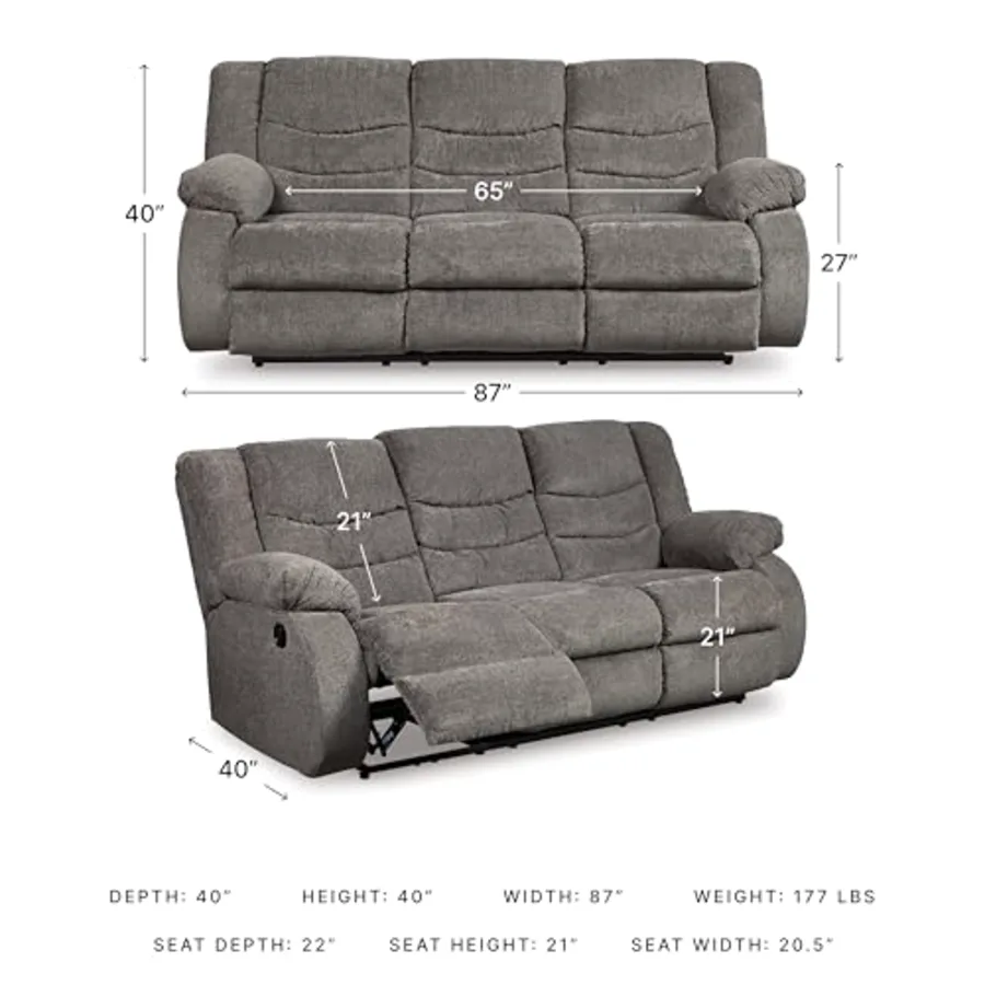 Tulen Casual Upholstered Reclining Sofa view 3