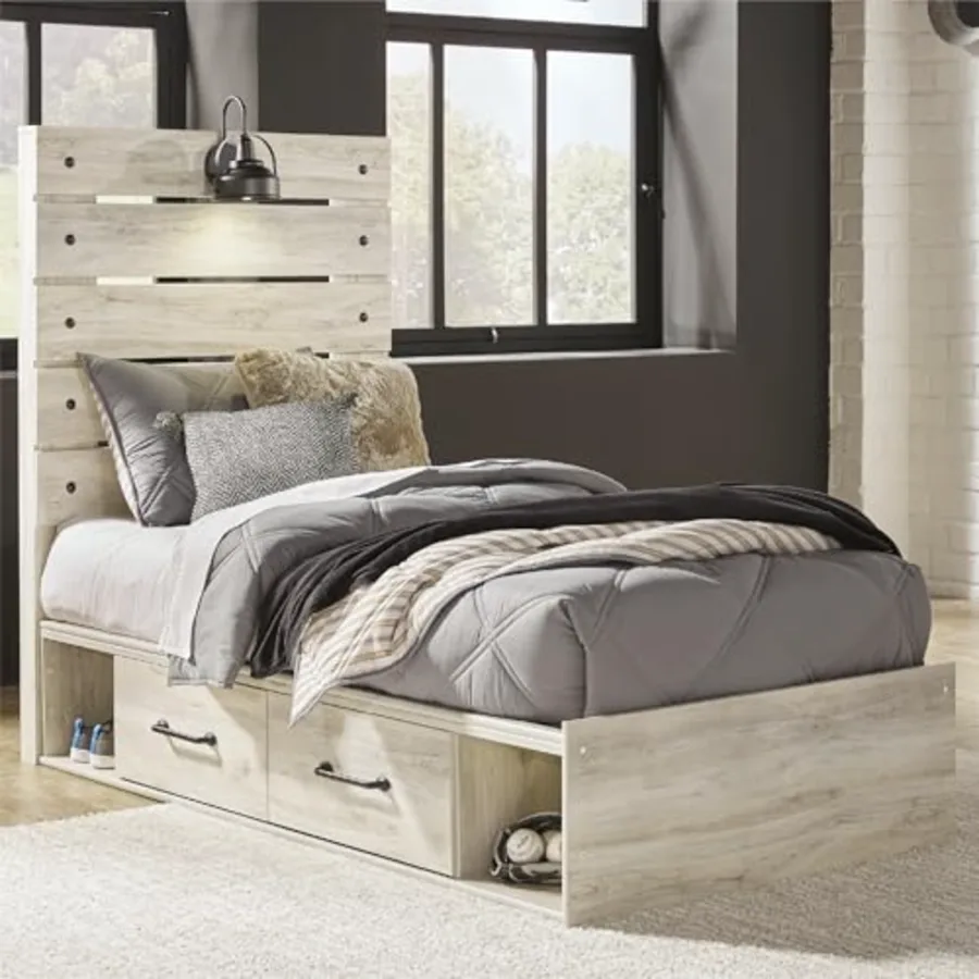 Twin Platform Storage Bed view 2