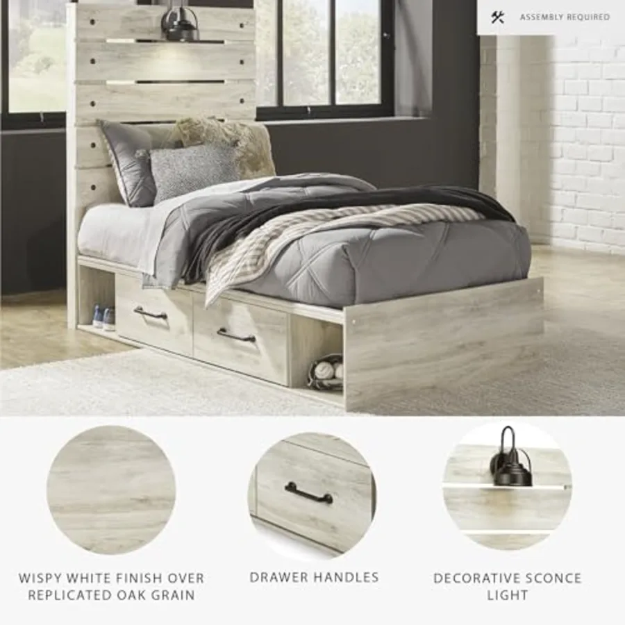 Twin Platform Storage Bed view 4