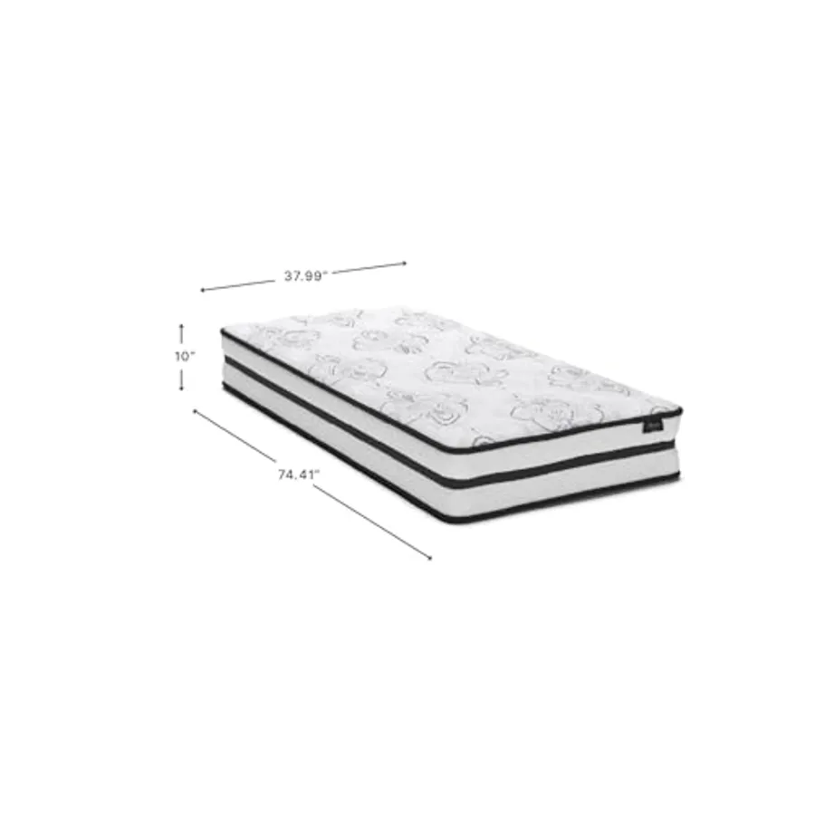 Twin Size Chime 10 Inch Medium Firm Hybrid Mattress view 2