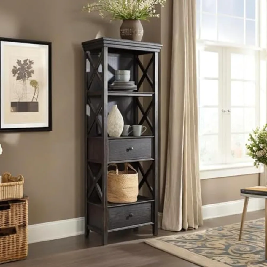 Tyler Creek Casual Farmhouse 75" Display Cabinet or Bookcase view 2