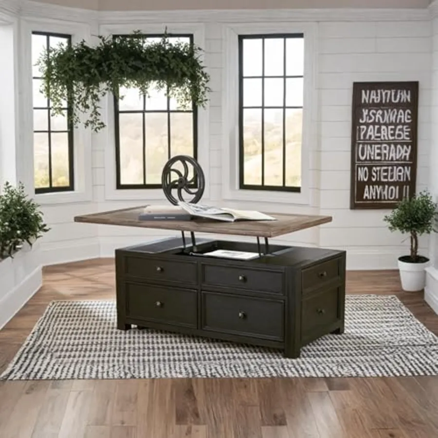Tyler Creek Rustic Farmhouse Lift Top Coffee Table