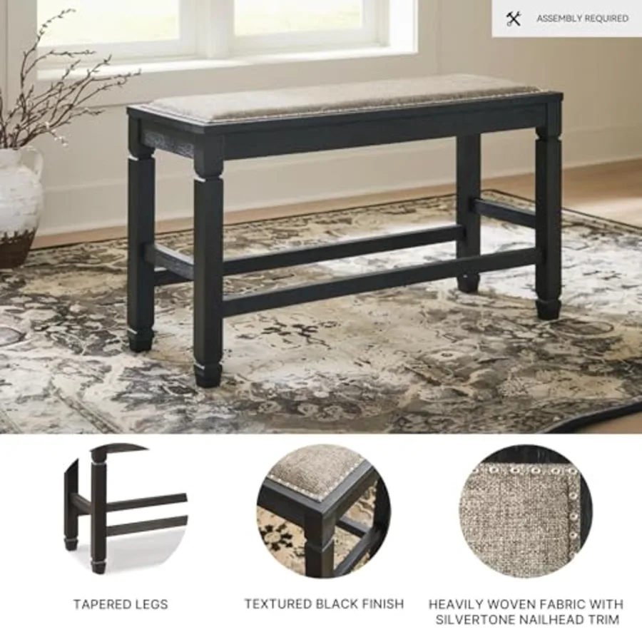 Tyler Creek Urban Farmhouse Counter Height Upholstered Dining view 4