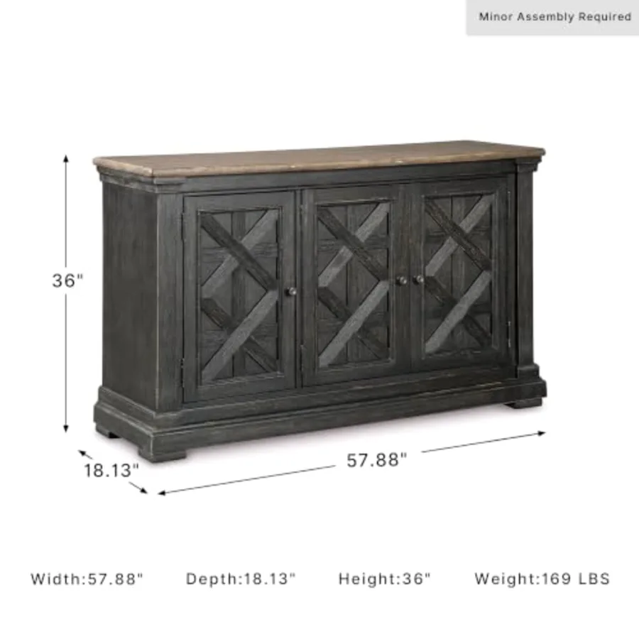 Tyler Creek Vintage Casual Dining Room Buffet Cabinet view 3