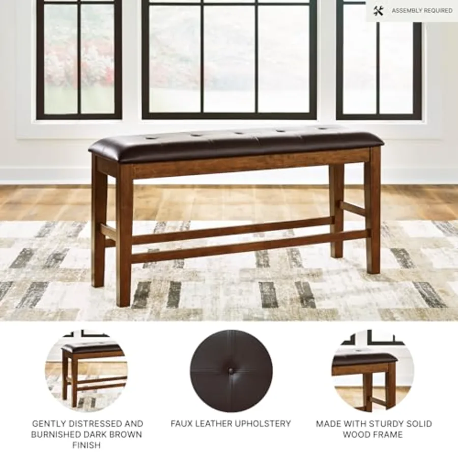 Upholstered Counter Height Dining Bench view 4