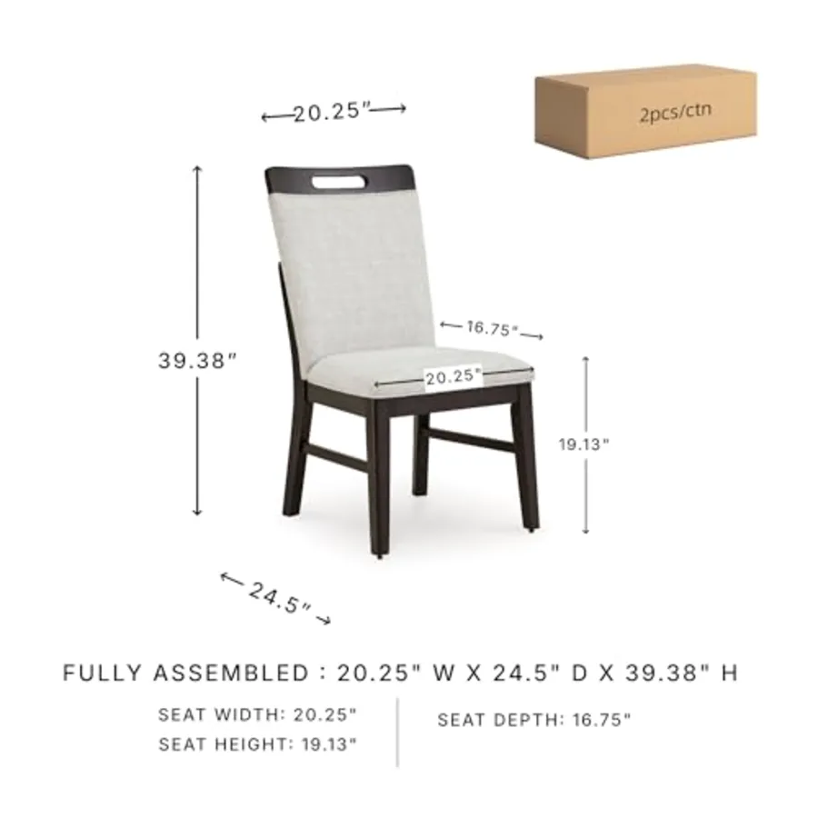 Upholstered Dining Chairs Set of 2 view 3