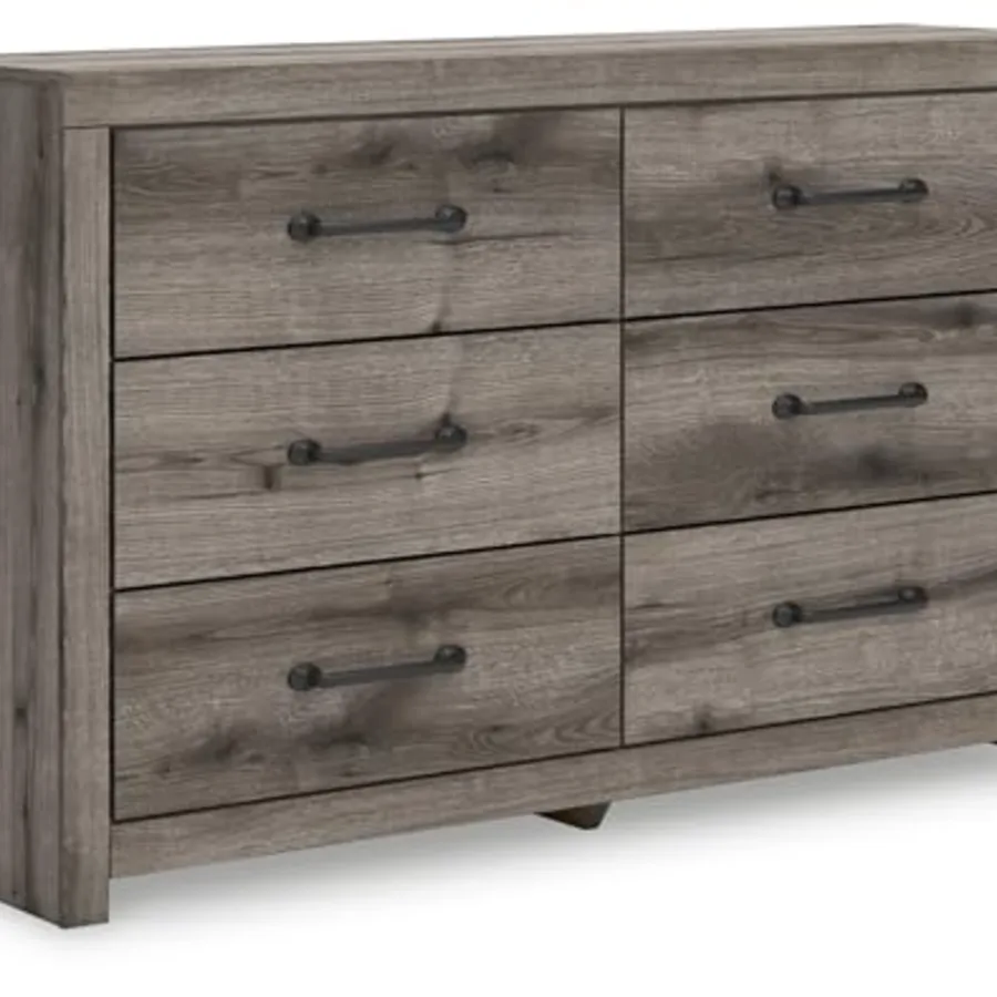 Urbanoore Rustic 6-Drawer Dresser with Safety Stop