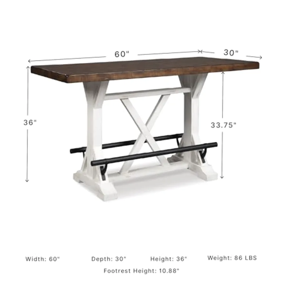 Valebeck 36″ Counter-Height Rustic Farmhouse Dining Table view 3