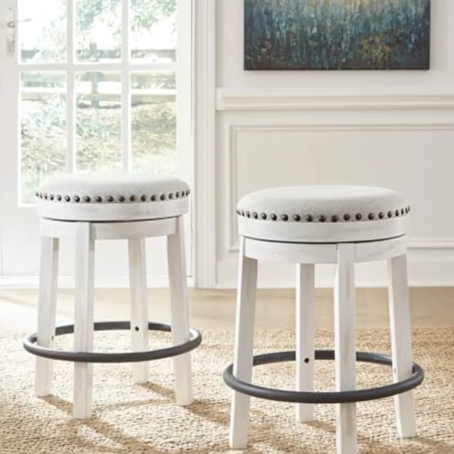 Valebeck Casual Upholstered Swivel Stool view 2